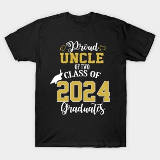 proud uncle of two class of 2024 graduate T-Shirt